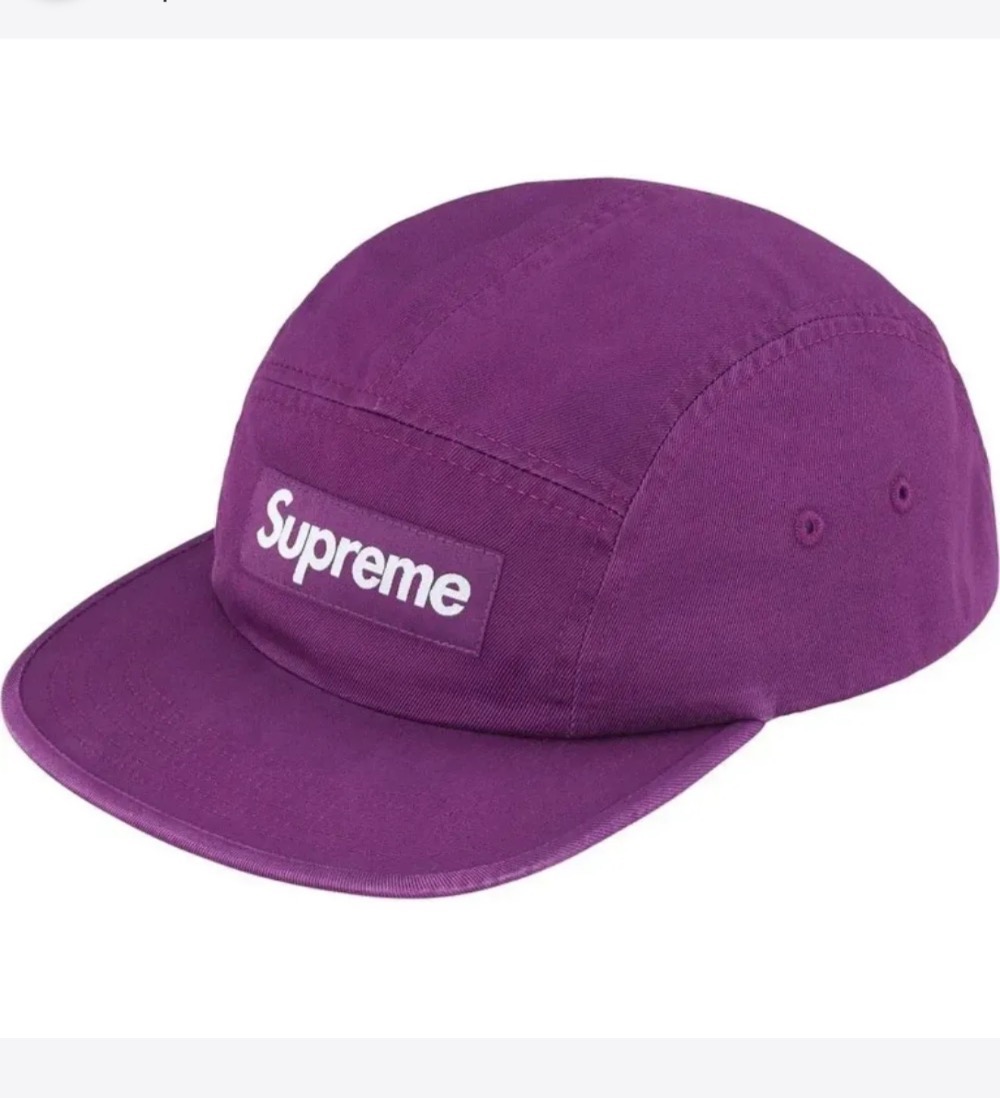 Boné Supreme Washed Chino Twill Camp Purple SS26-W1 — Único, Novo