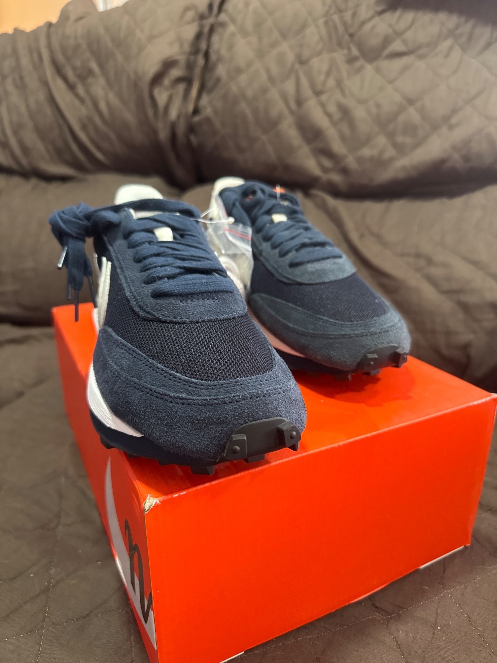 Fragment Design x sacai x Nike LDV Waffle Blackened Blue — 40.5, Novo
