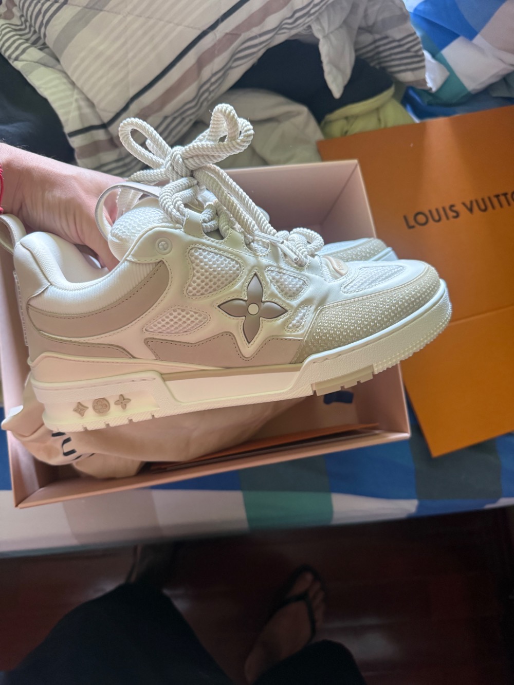 Louis Vuitton LV Skate Sneaker Beige White