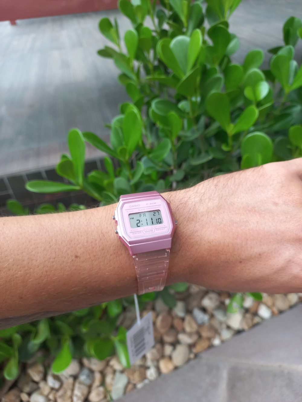 Relógio Casio Digital Vintage Pink F-91WS-4DF