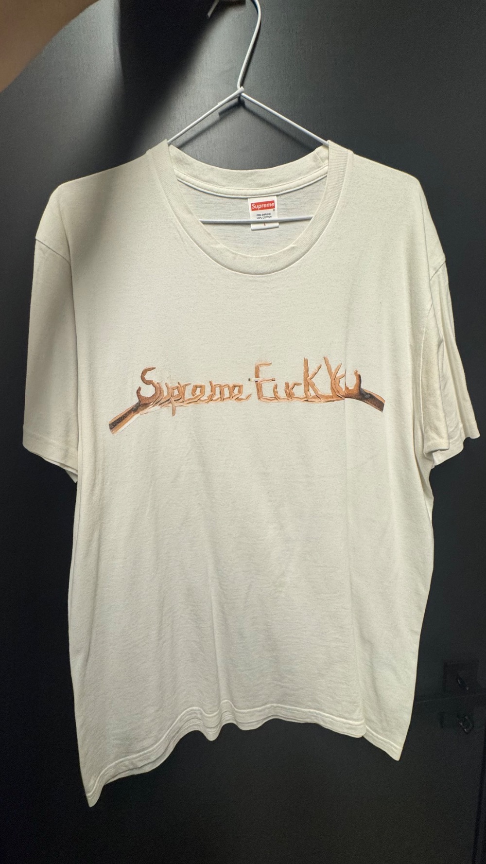 Camiseta Supreme Fuck You White — G, Usado