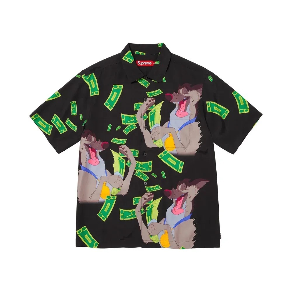 Camisa Supreme All Dogs Go To Heaven S/S Black FW25-W11 — XG, Novo