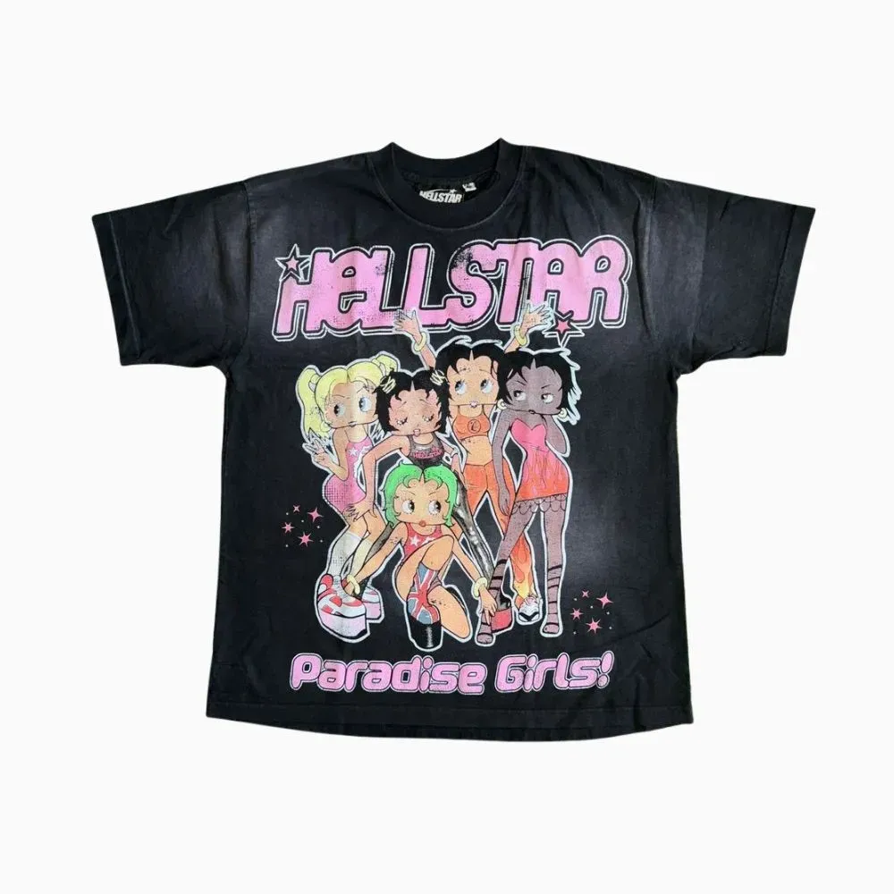 Camiseta Hellstar Paradise Girls Black - Droper