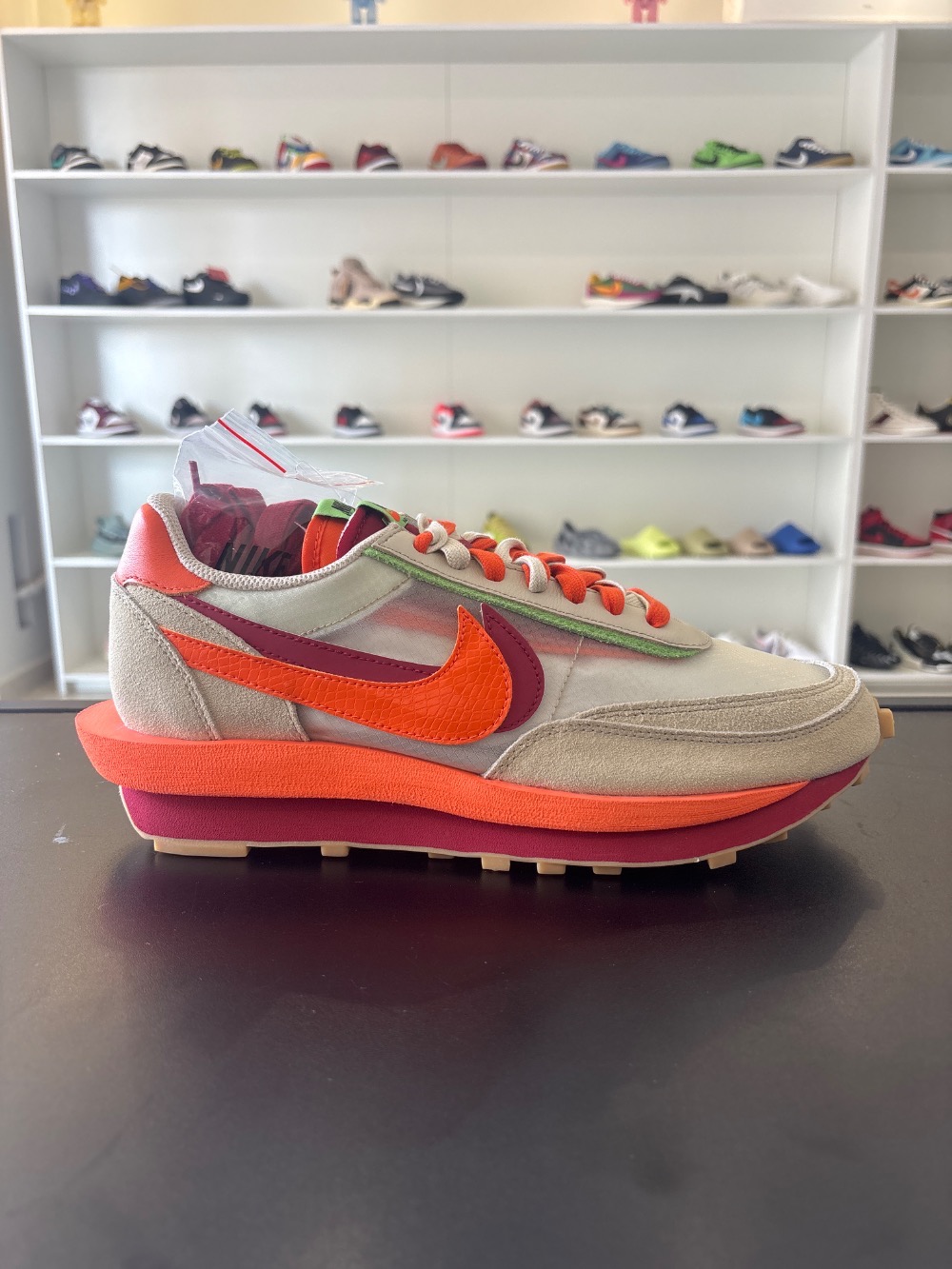CLOT x sacai x Nike LDV Waffle Orange Blaze — 43, Novo