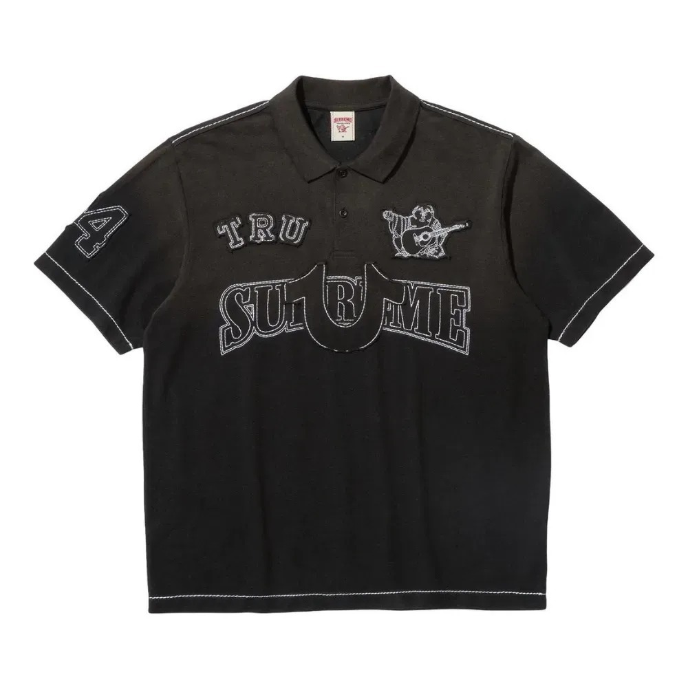 True Religion x Supreme Polo Appliqué Black FW25-W13 — P, Novo