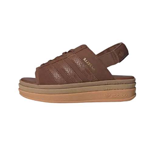 adidas Gazelle Bold Sandals Preloved Brown Gold Metallic