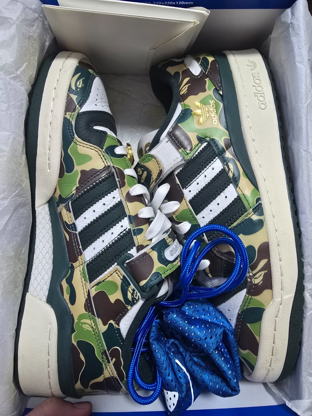 BAPE x adidas Forum 84 Low 30th Anniversary Green — 42, Usado