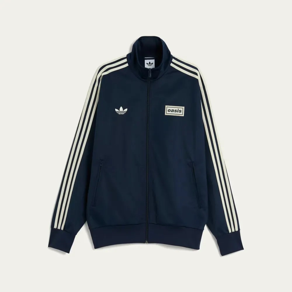 Oasis x adidas Jaqueta Firebird Black Night Indigo — G, Novo