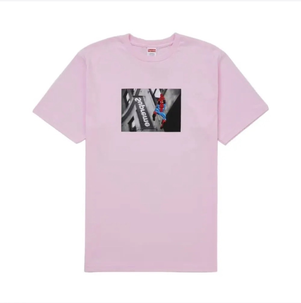 Camiseta Supreme Spider-Man Light Pink SS26-W1 — M, Novo