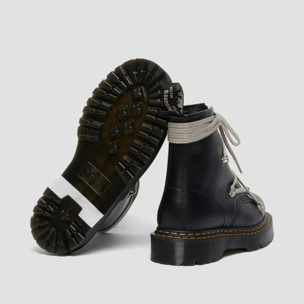 Rick Owens x Dr. Martens Bota 1460 Bex Laced Ankle Black - Droper