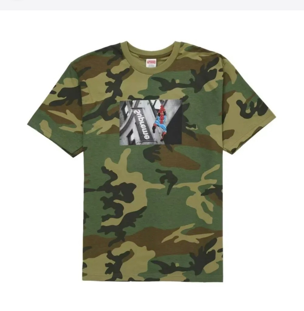 Camiseta Supreme Spider-Man Woodland Camo SS26-W1 — XG, Novo