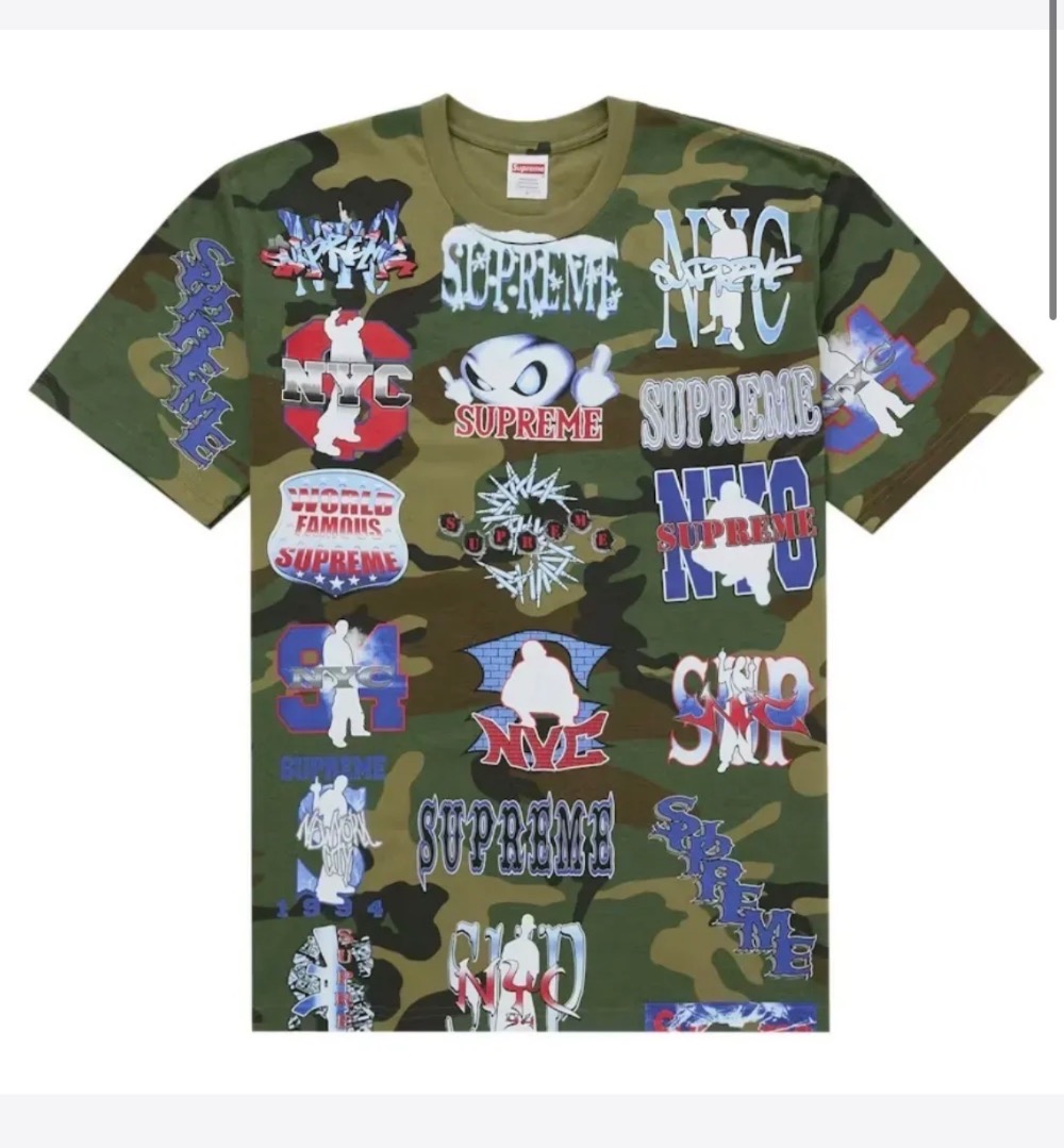 Camiseta Supreme Flash Woodland Camo SS26-W1 — M, Novo