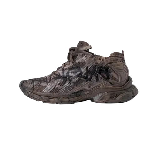 Balenciaga Graffiti Runner Mesh Brown