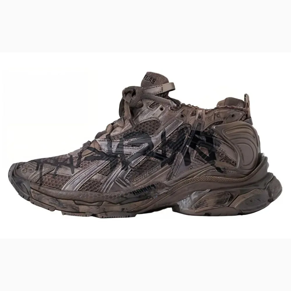 Balenciaga Graffiti Runner Mesh Brown foto 3