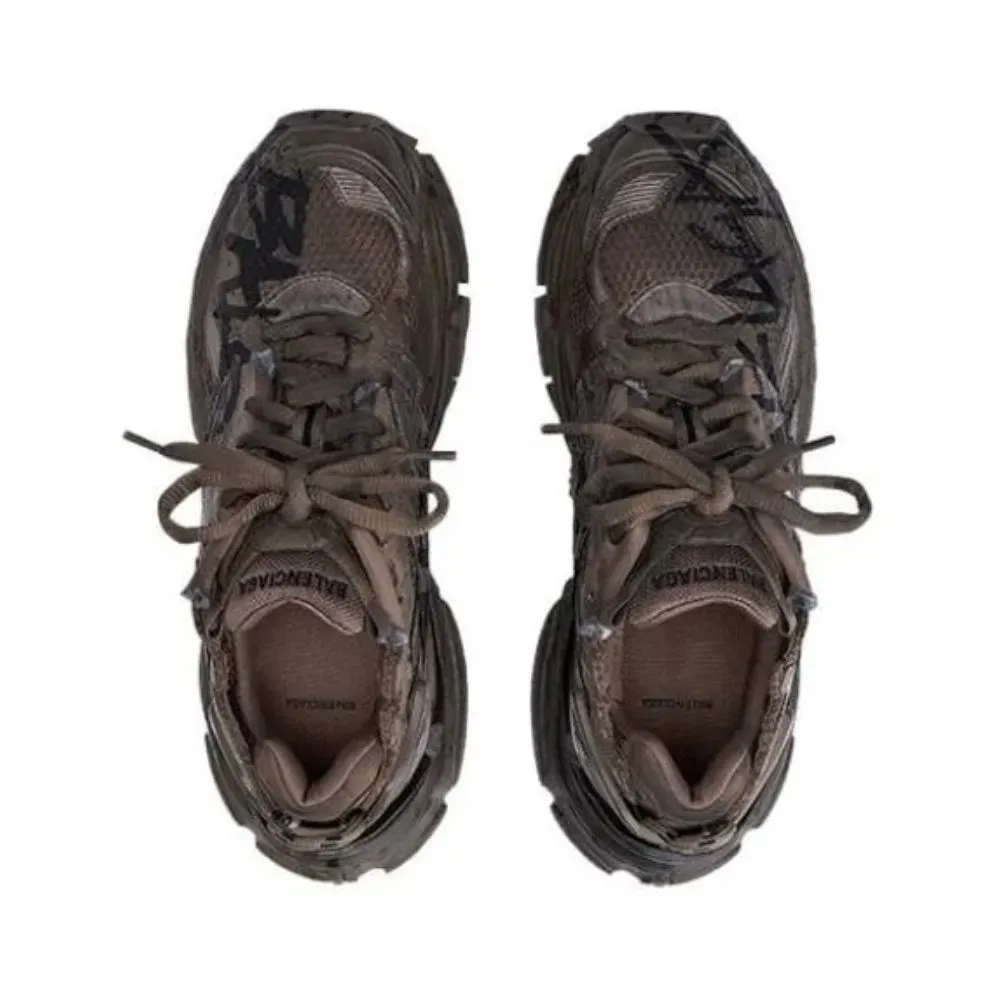 Balenciaga Graffiti Runner Mesh Brown foto 2