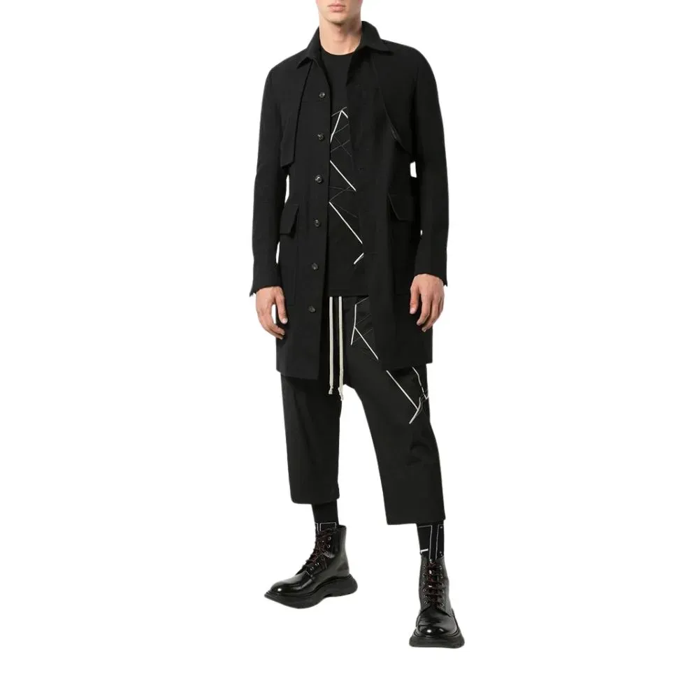 Jaqueta Rick Owens Drella Trench Black - Droper
