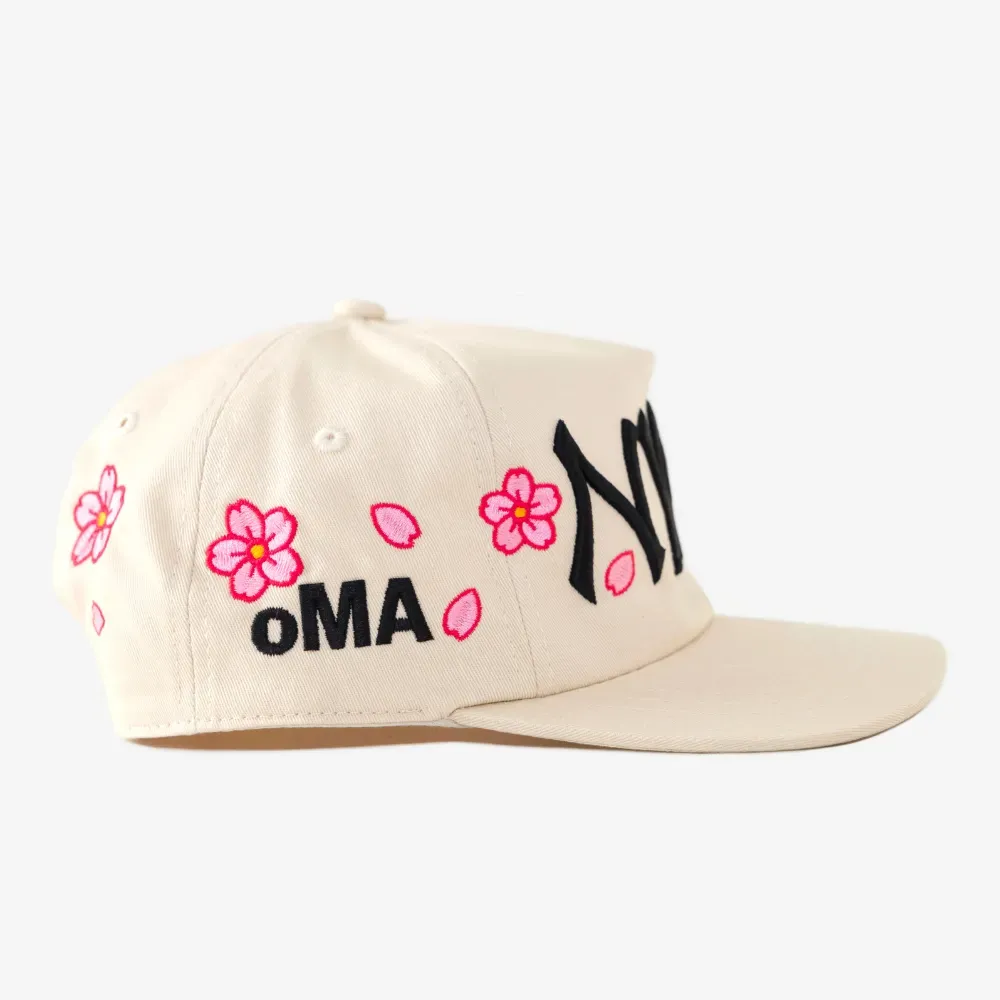 Imagem Boné oMA Studios NY NY Cherry Blossom Cream Black Pink