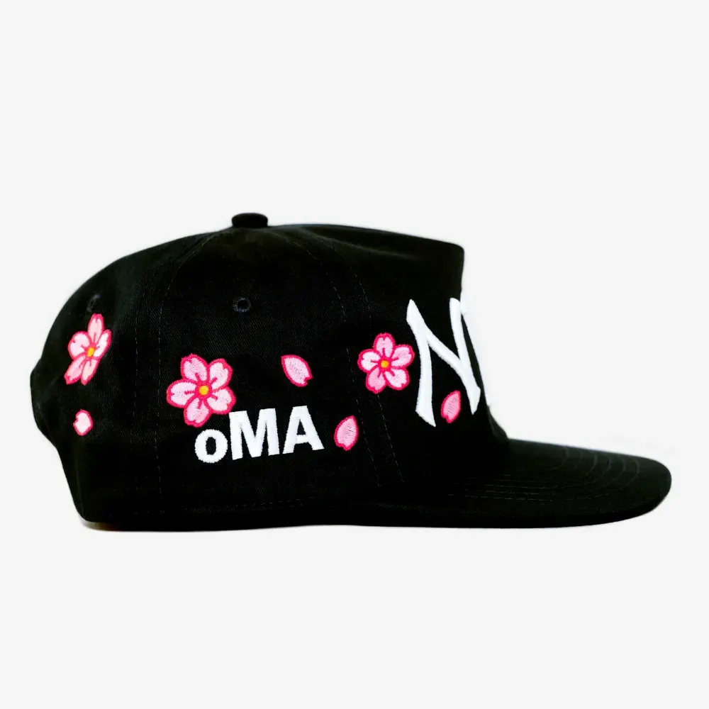 Boné oMA Studios NY NY Cherry Blossom Black White Pink - Droper