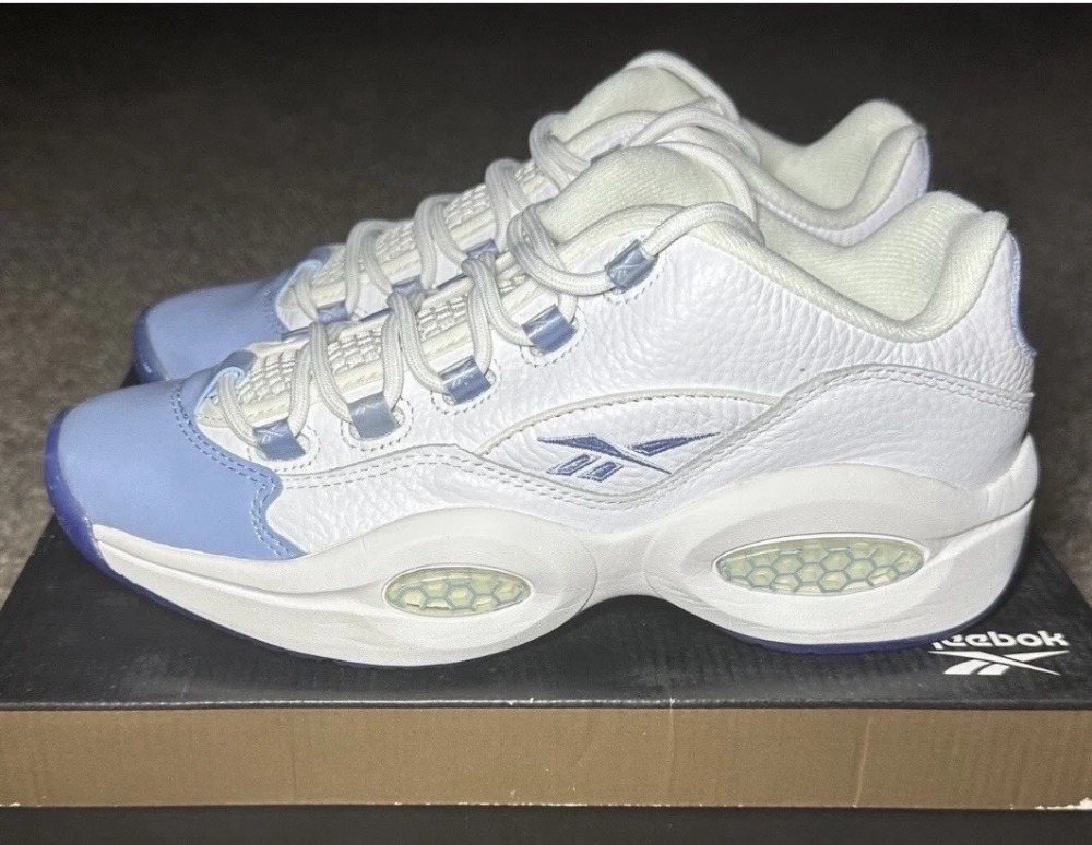 Reebok Question Low Patent Toe Carolina Blue — 43.5, Novo