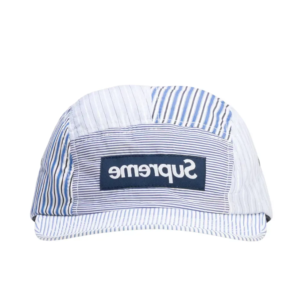 Comme des Garçons x Supreme Boné Shirt Camp Cap Blue - Droper