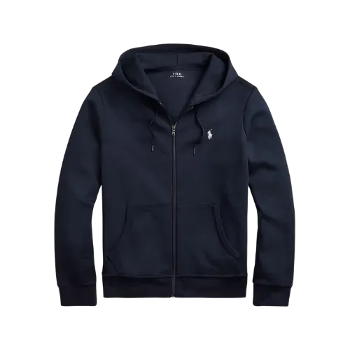 Moletom Ralph Lauren Double-Knit Full-Zip Aviator Navy - Droper