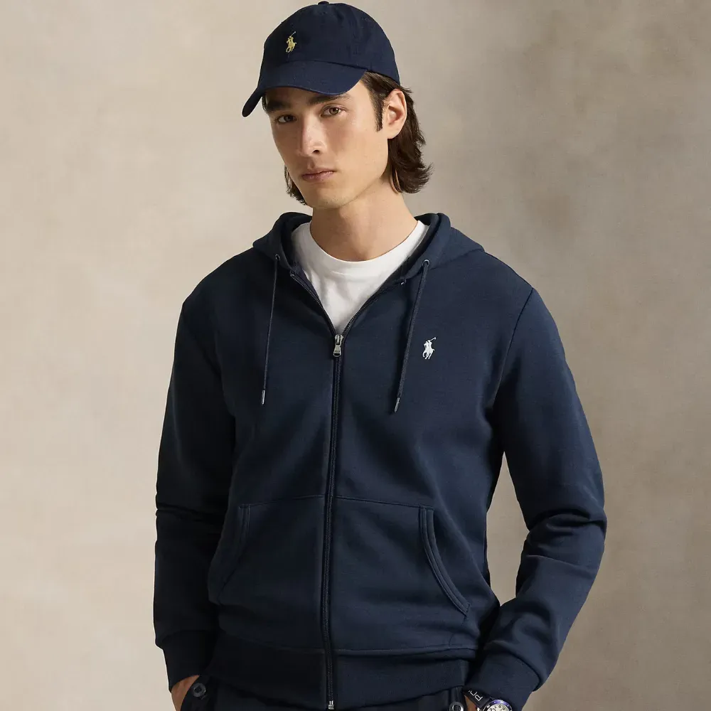 Moletom Ralph Lauren Double-Knit Full-Zip Aviator Navy - Droper