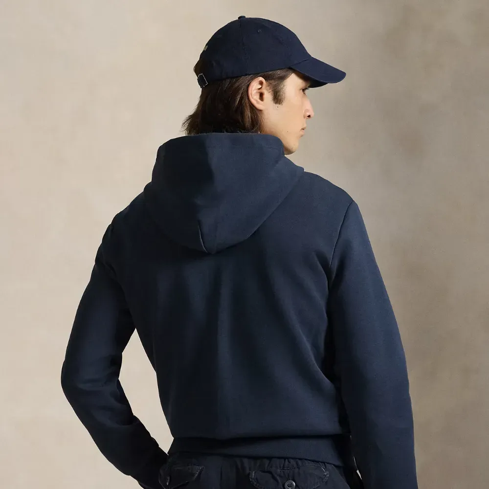 Moletom Ralph Lauren Double-Knit Full-Zip Aviator Navy - Droper