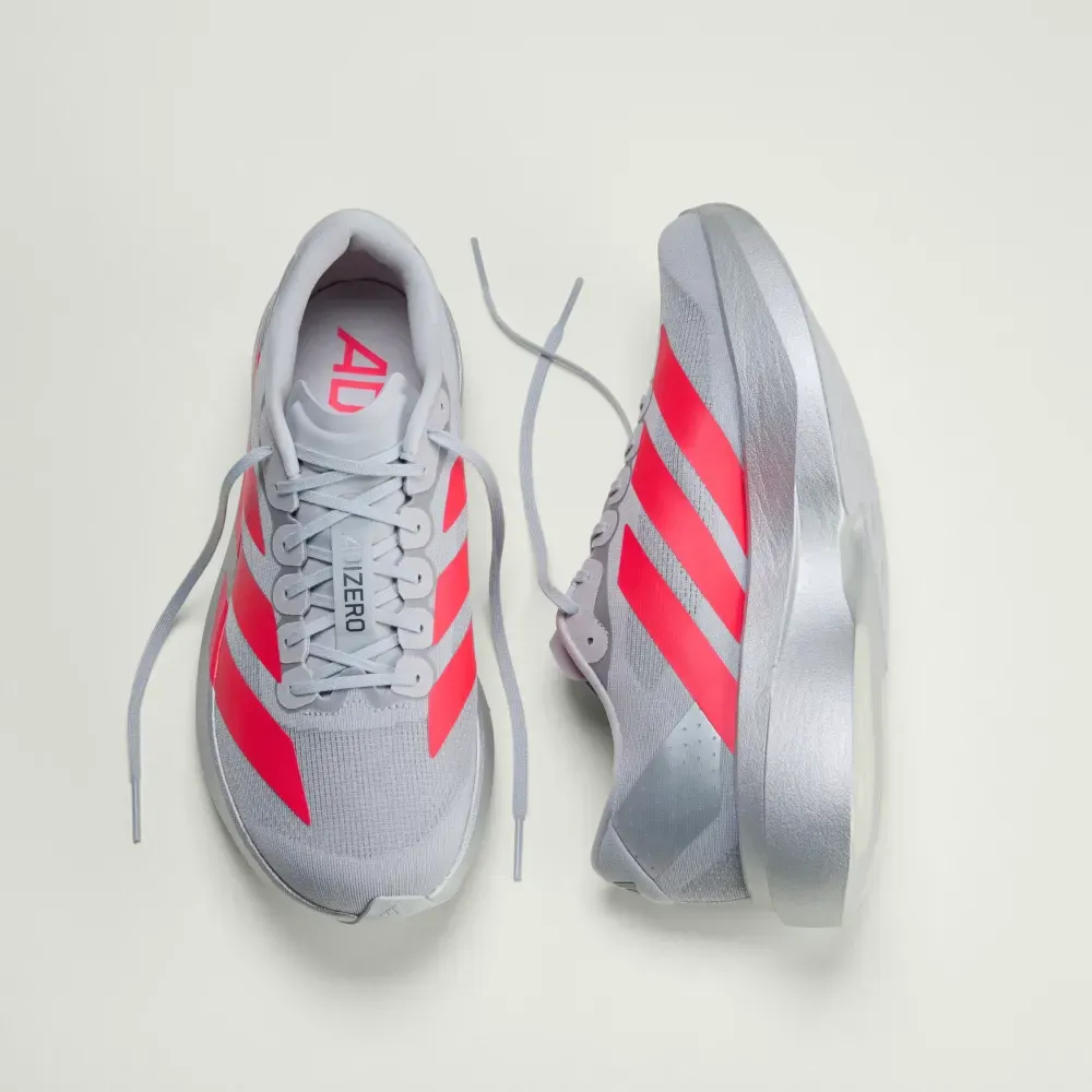 adidas Adizero Evo SL Silver Metallic Lucid Red - Droper