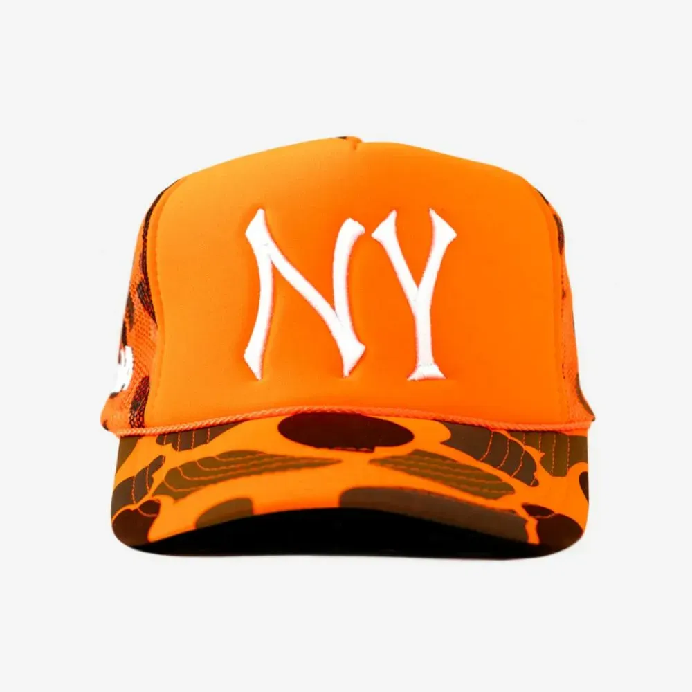 Boné oMA Studios NY Trucker Orange Camo - Droper