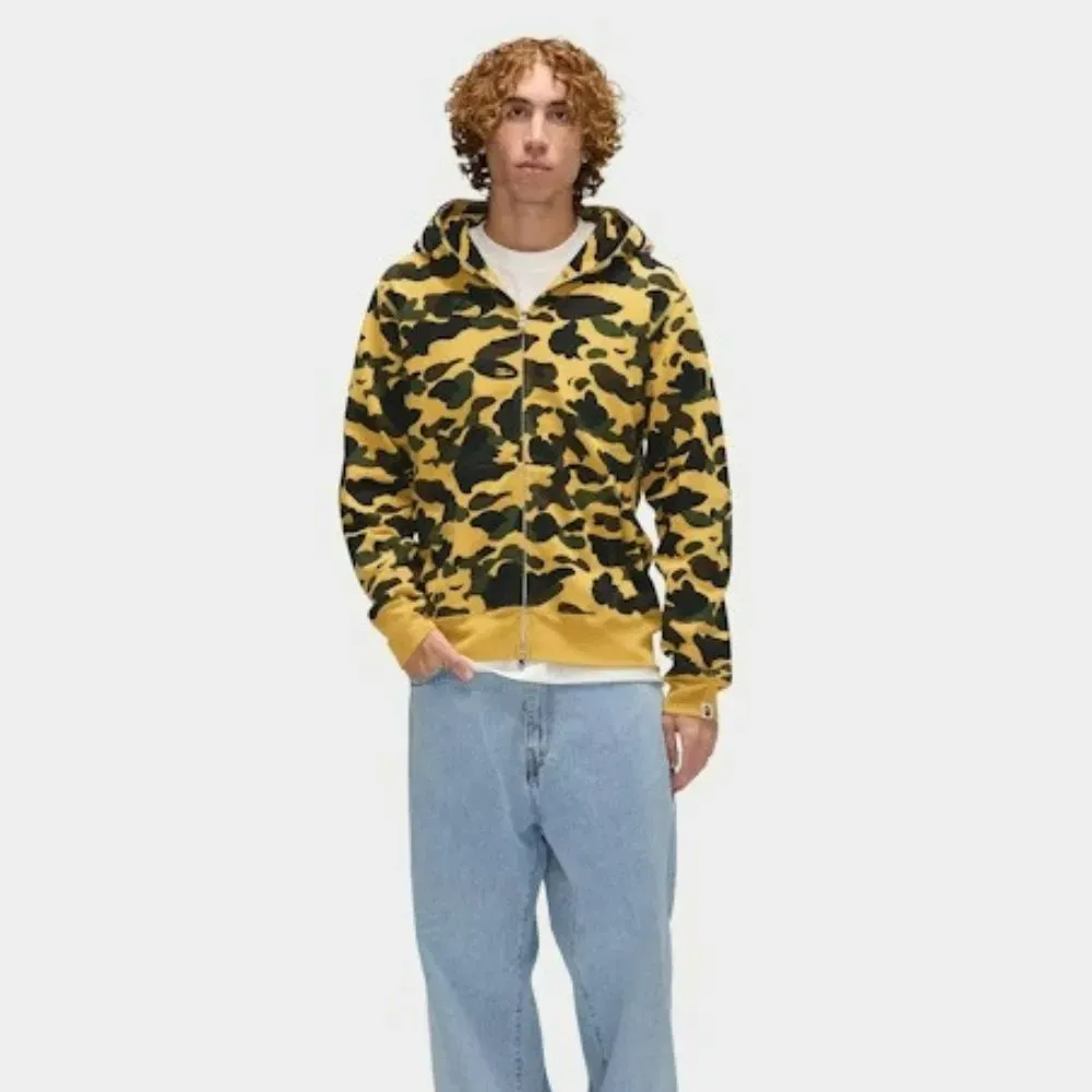 Jaqueta Bape 1st Camo Shark Full Zip Yellow - Droper