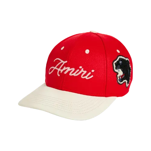 Boné Amiri Panther Patch Two-Tone Baseball Deep Red