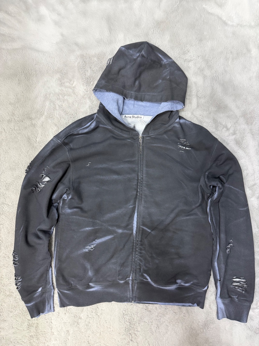 Distressed Logo Hoodie Acne Studios