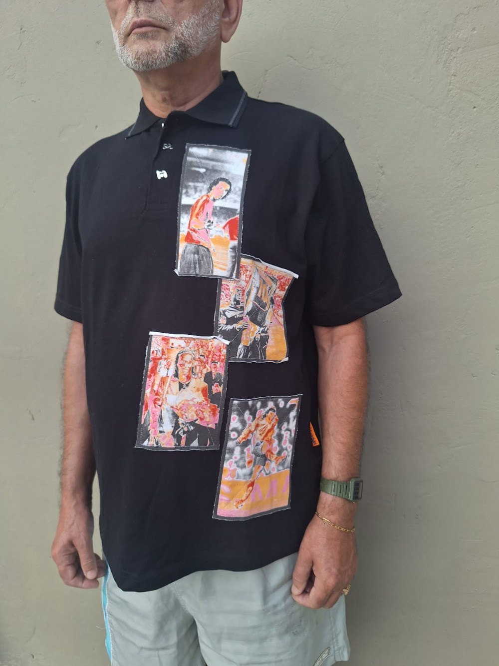 Tropa do Bruxo x Mad Enlatados Camiseta Polo Momentos Preta — G, Novo