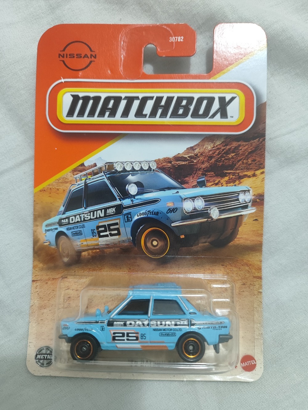 carrinho Mattel coleção matchbox datsun 510 rally 1970.