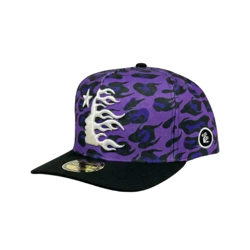 Boné Hellstar Cheetah Print Snapback Purple