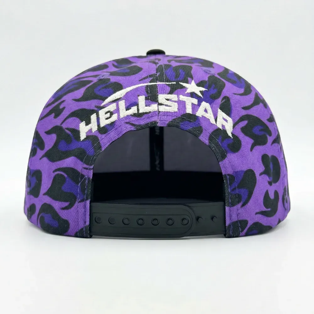 Boné Hellstar Cheetah Print Snapback Purple - Droper