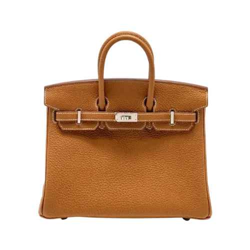 Bolsa Hermès Birkin 25 PHW Stamp W Togo Gold
