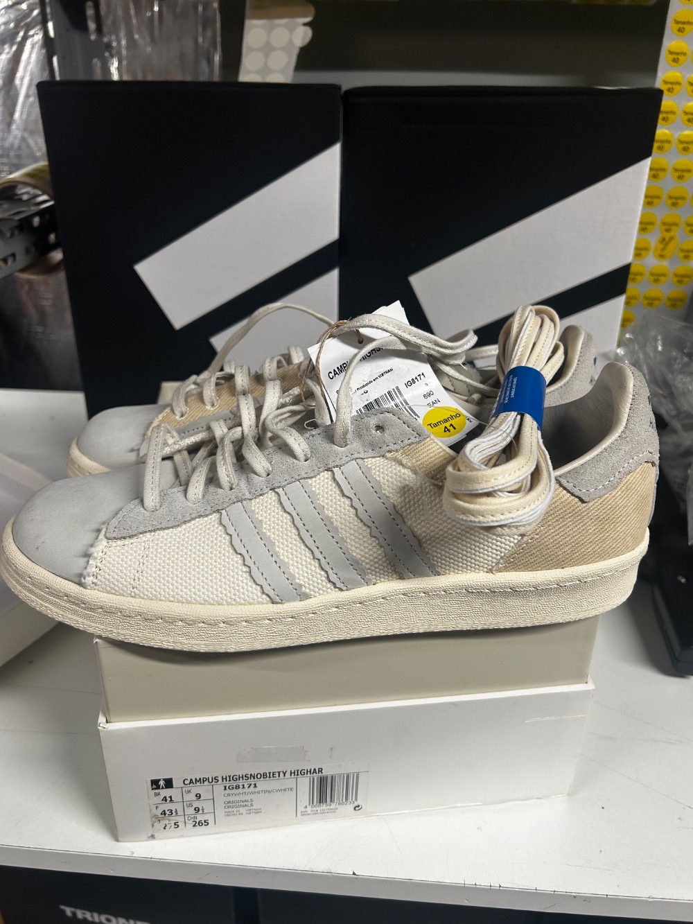 Highsnobiety x adidas Campus Highart Crystal White