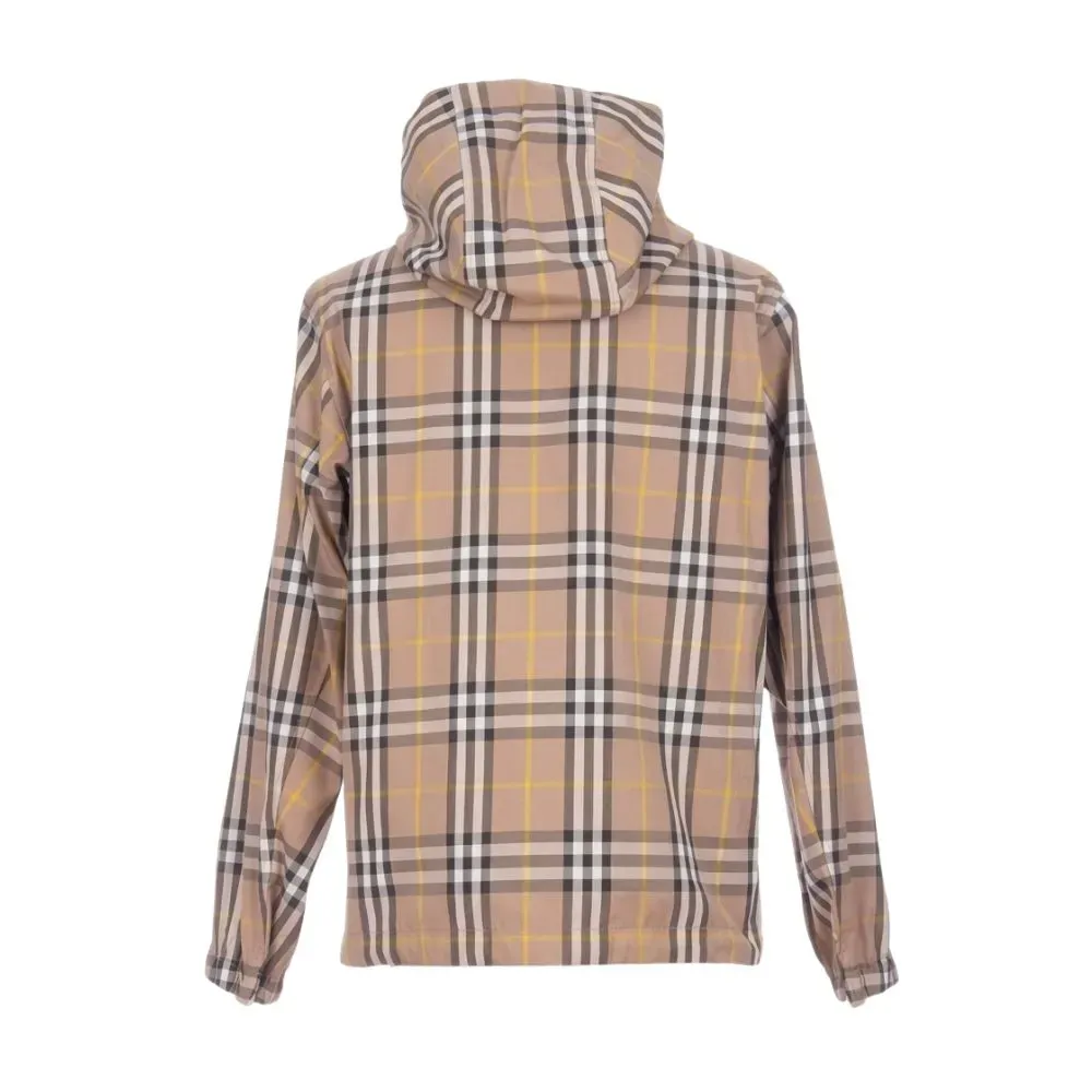 Jaqueta Burberry Stanford Reversible Plaid Hooded Cream - Droper