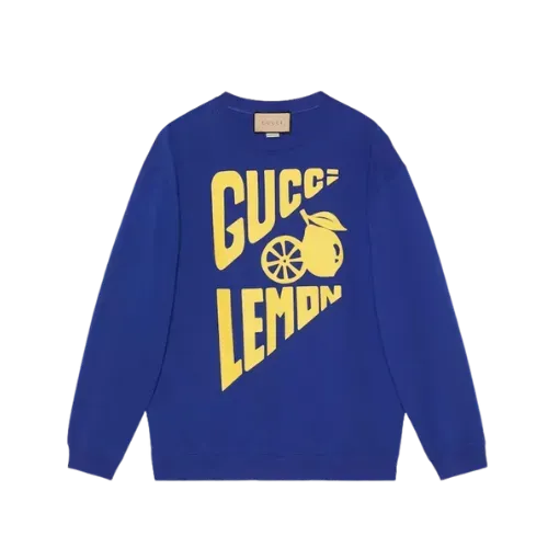 Moletom Gucci Lemon Print Blue
