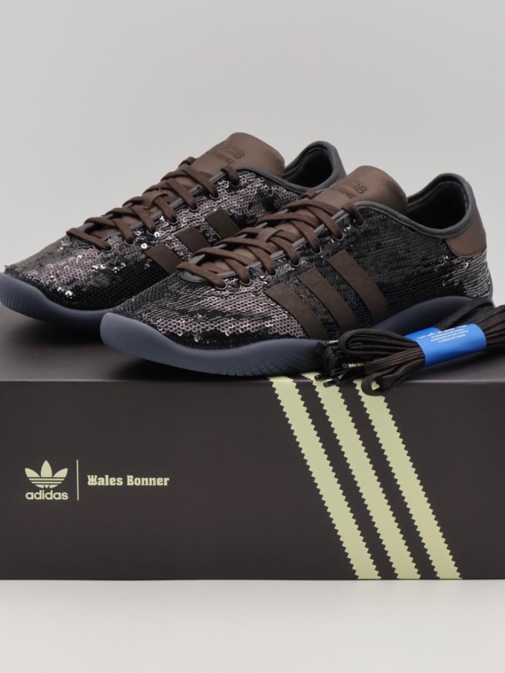 Wales Bonner x adidas Karintha Low Core Black Silver Metallic Dark Brown