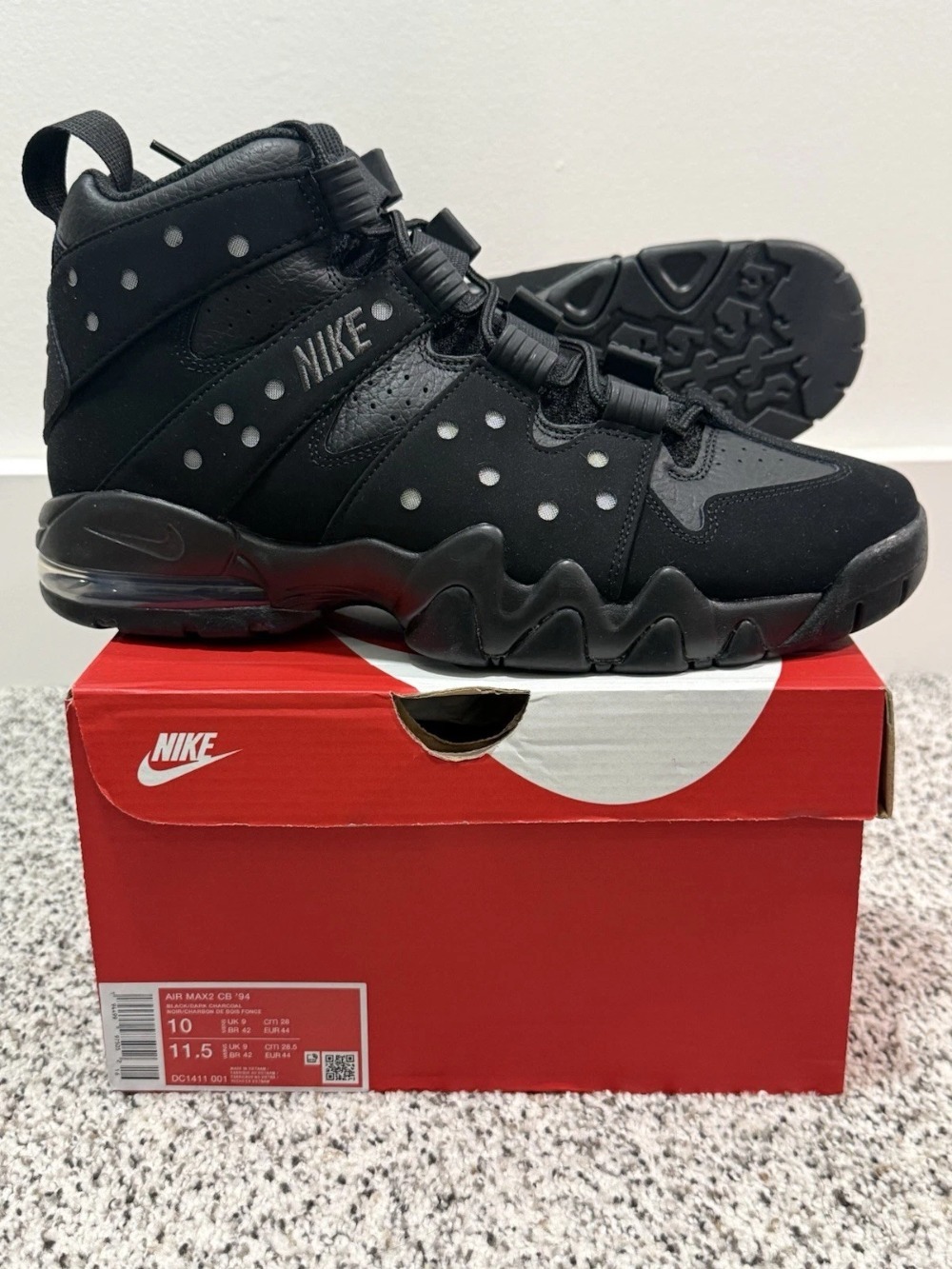 Nike Air Max 2 CB 94 Triple Black — 37.5 / 38 / 39, Novo