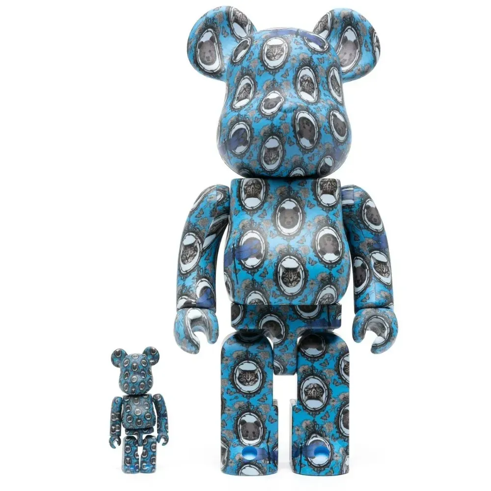 その他 Bearbrick x UM Junior 100% & 400% (Blue) Robe Japonica x Bearbrick Medicom Toy (Mirror) 100% & 400% Set