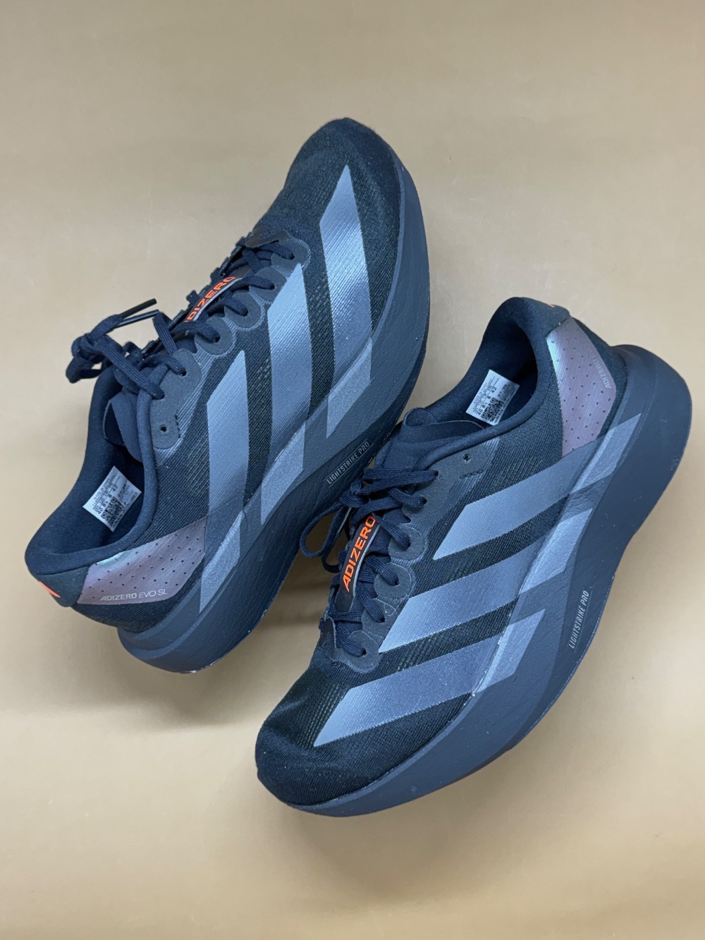 adidas Adizero Evo SL Core Black Grey Four Impact Orange — 40, Usado