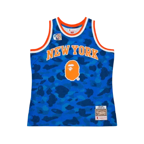 Mitchell & Ness x BAPE Regata Swingman Jersey New York Knicks Royal Blue