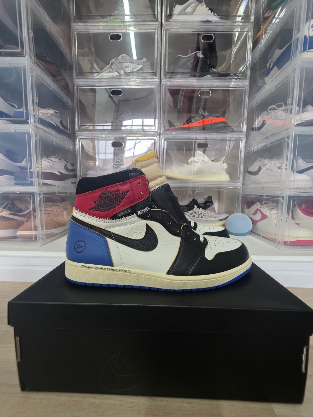 Union LA x Fragment x Air Jordan 1 Retro High OG SP Varsity Red Sport Royal — 45, Novo