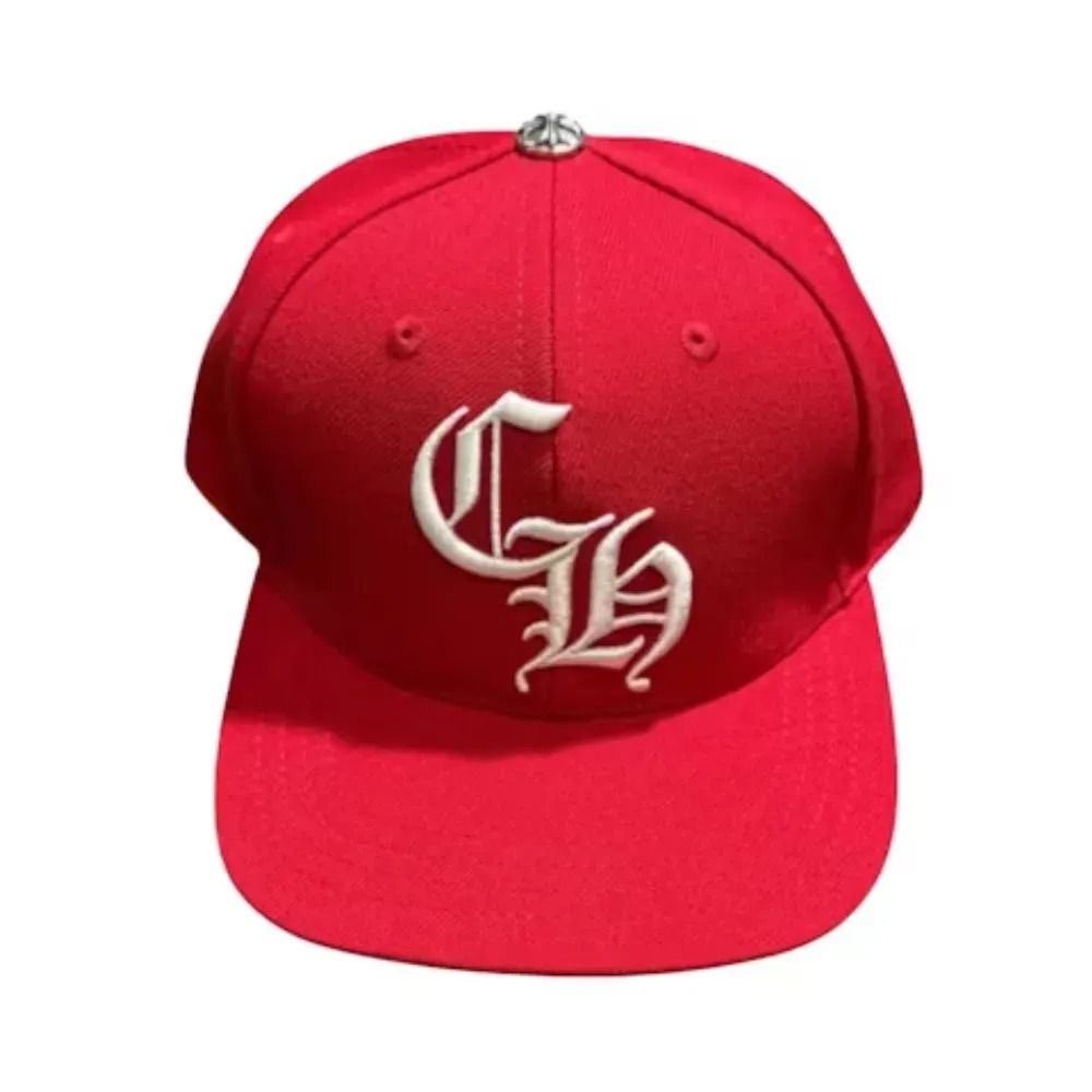 Boné Chrome Hearts Essentials LA Exclusive Baseball Wool Red — Único, Novo