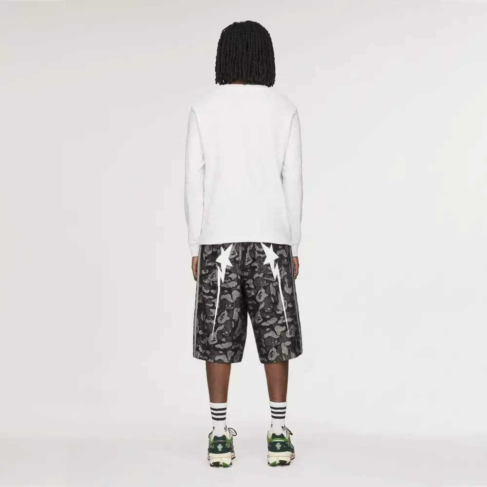 Imagem BAPE x adidas Jorts Shark Denim Black