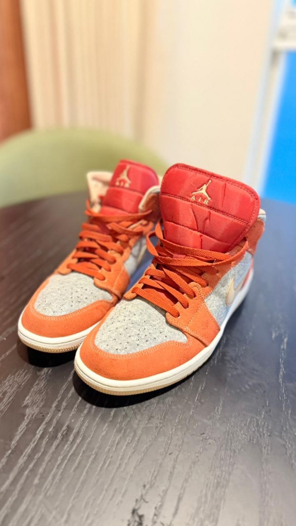 Air Jordan 1 Mid Denim Red — 43, Usado