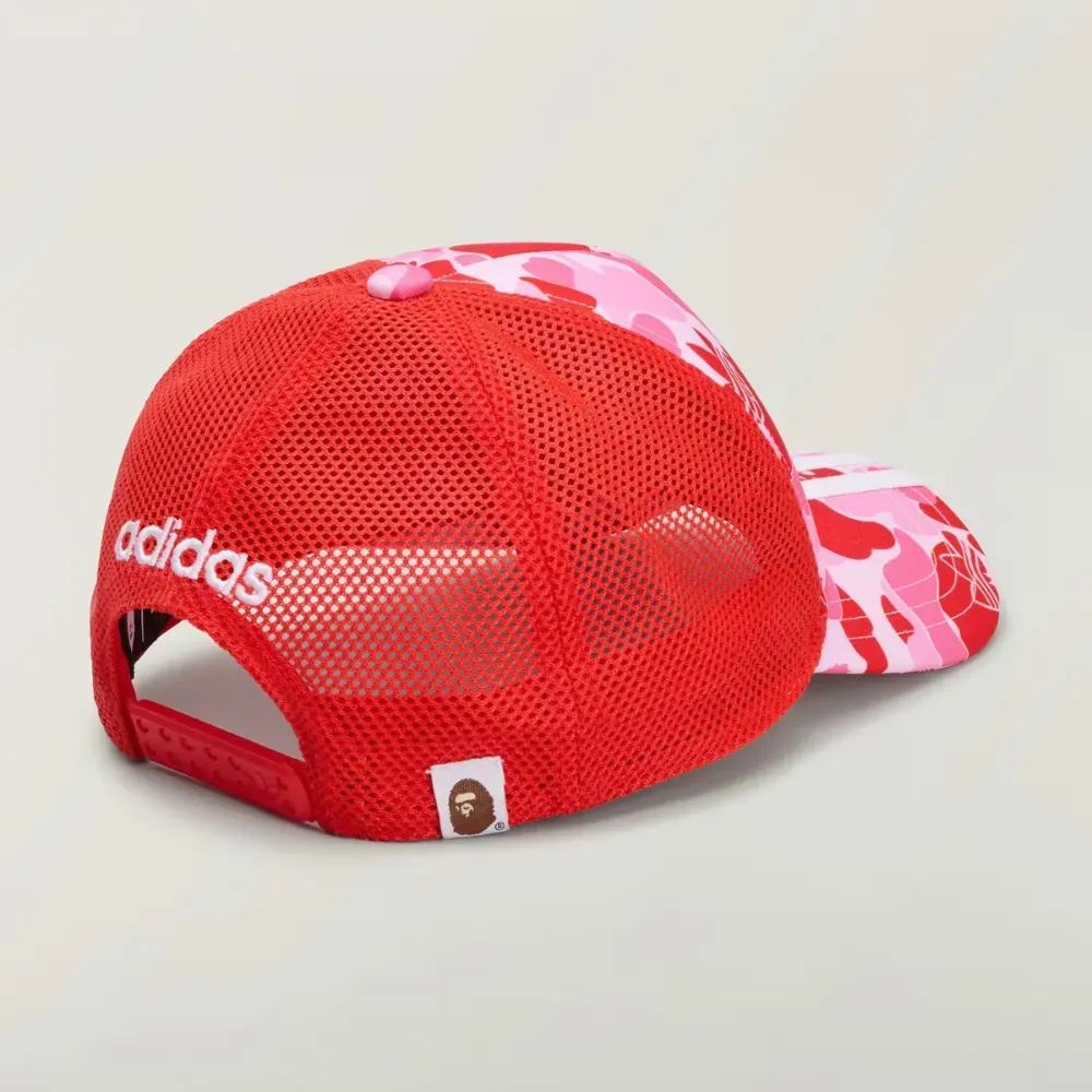 Bape x adidas Boné Trucker Clear Pink - Droper